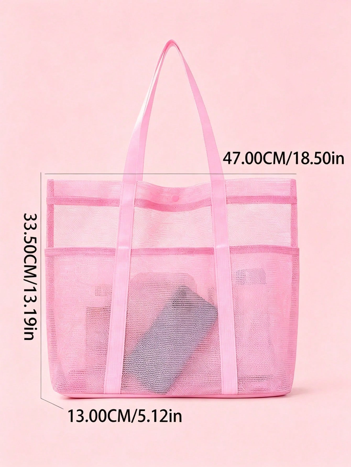 [Beach Tote Bag] Large Capacity Beach Bag With Pockets,Mesh Swimming Pool Travel Bag Openwork Beach Tote Bag, Tote Bag For Beach Picnic Vacation