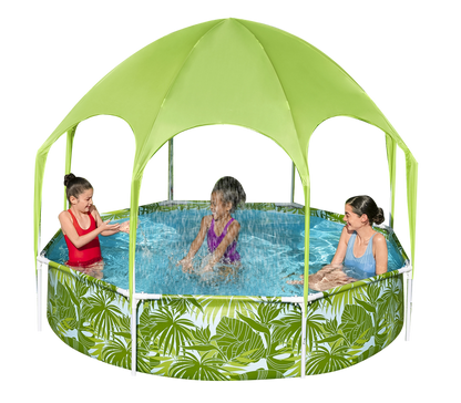 Bestway Steel Pro UV Careful Splash-in-Shade Round Above Ground Play Pool Assorted Design - 244x51cm