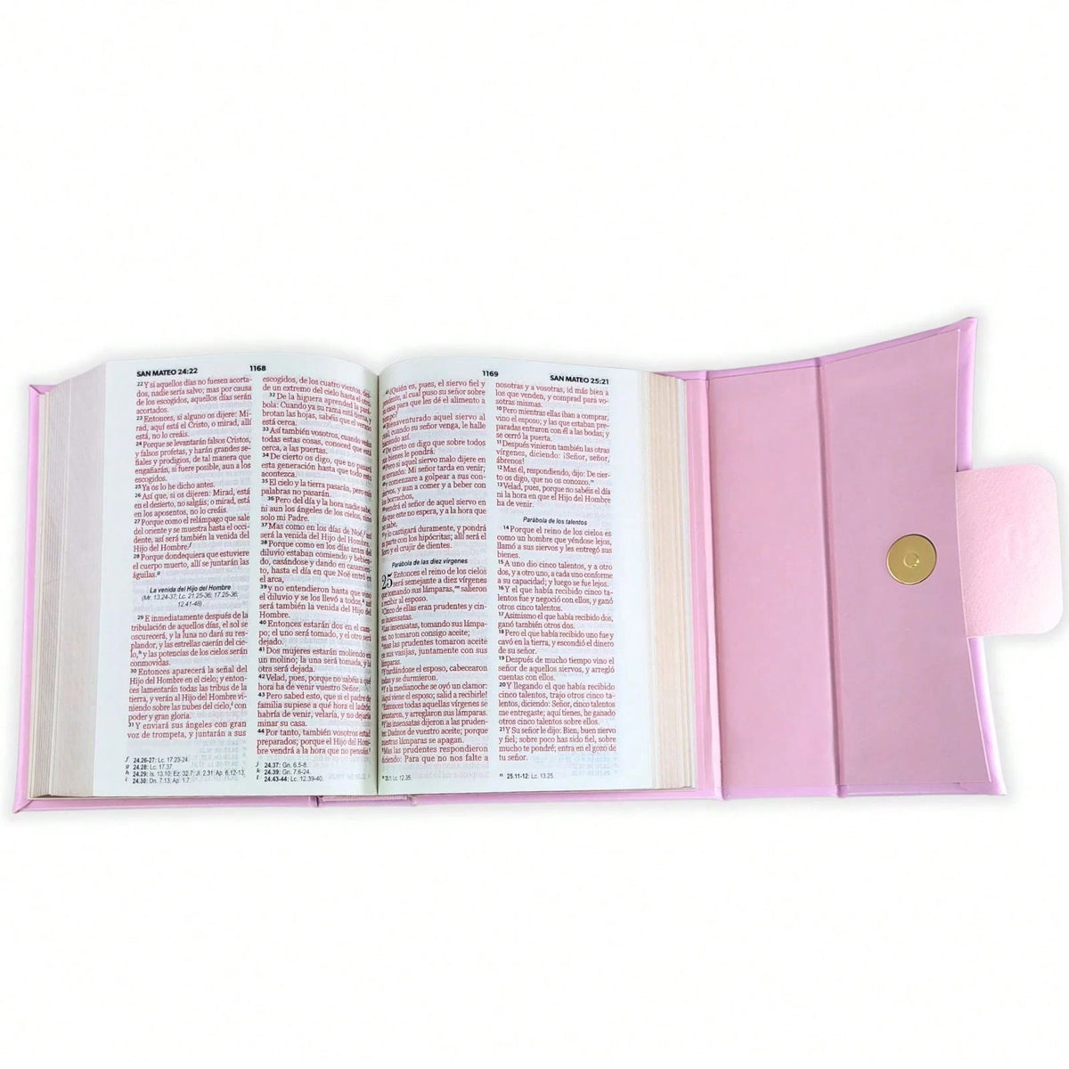 Biblia Cartera Con Broche Magnético Compacta RV1960, Imit Piel Lila Con Asa De Mano
