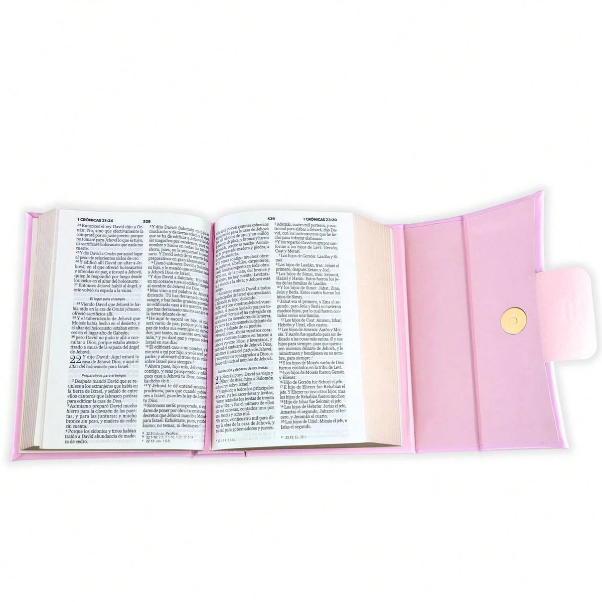Biblia Cartera Con Broche Magnético Compacta RV1960, Imit Piel Lila Con Asa De Mano