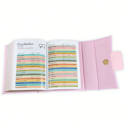 Biblia Cartera Con Broche Magnético Compacta RV1960, Imit Piel Lila Con Asa De Mano