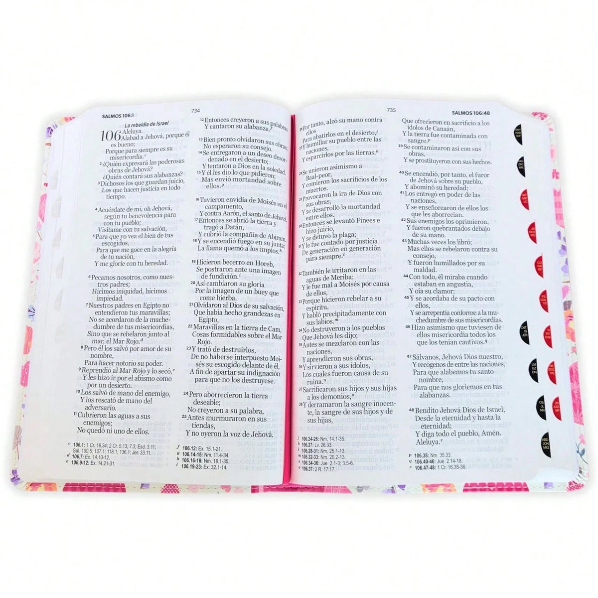 Biblia Para Mujer Letra Grande 12 Puntos RV1960, Imit Piel Flores Y Corazones Con Indice