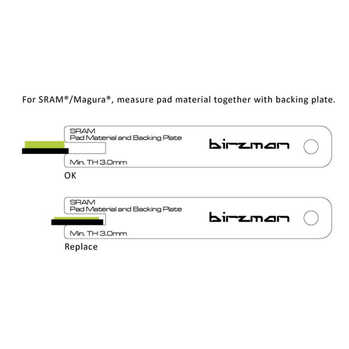 BIRZMAN BICYCLE BRAKE PAD WEAR INDICTOR