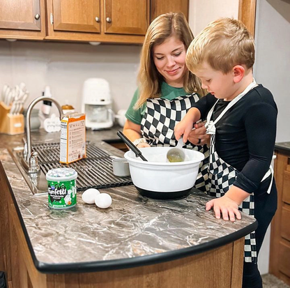 Black Check Child Apron