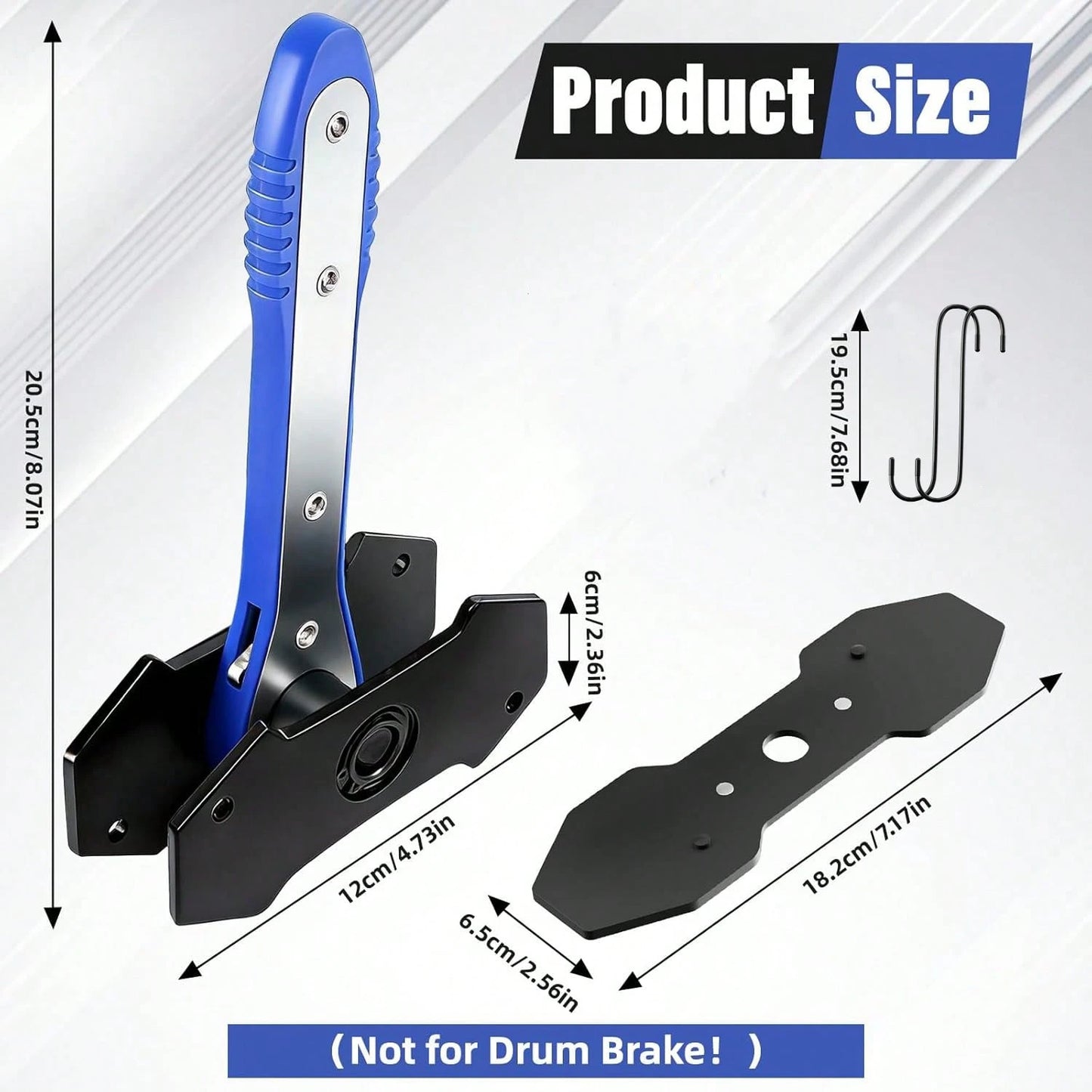 Brake Caliper Press Tool, Ratchet Piston Compressor With 2 Hooks, Universal Disc Brake Spreader Wrench, Easy Automotive Repair Tool For DIY Car Brake Maintenance, Father's Day Gift