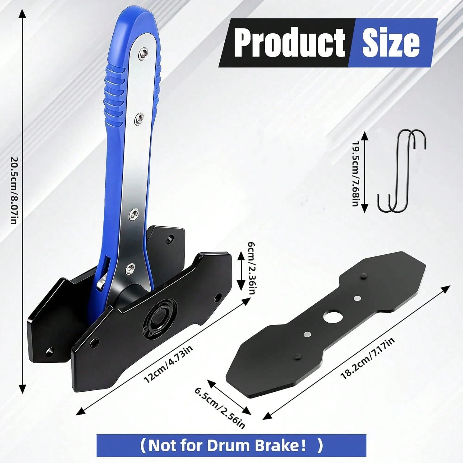 Brake Caliper Press Tool, Ratchet Piston Compressor With 2 Hooks, Universal Disc Brake Spreader Wrench, Easy Automotive Repair Tool For DIY Car Brake Maintenance, Father's Day Gift