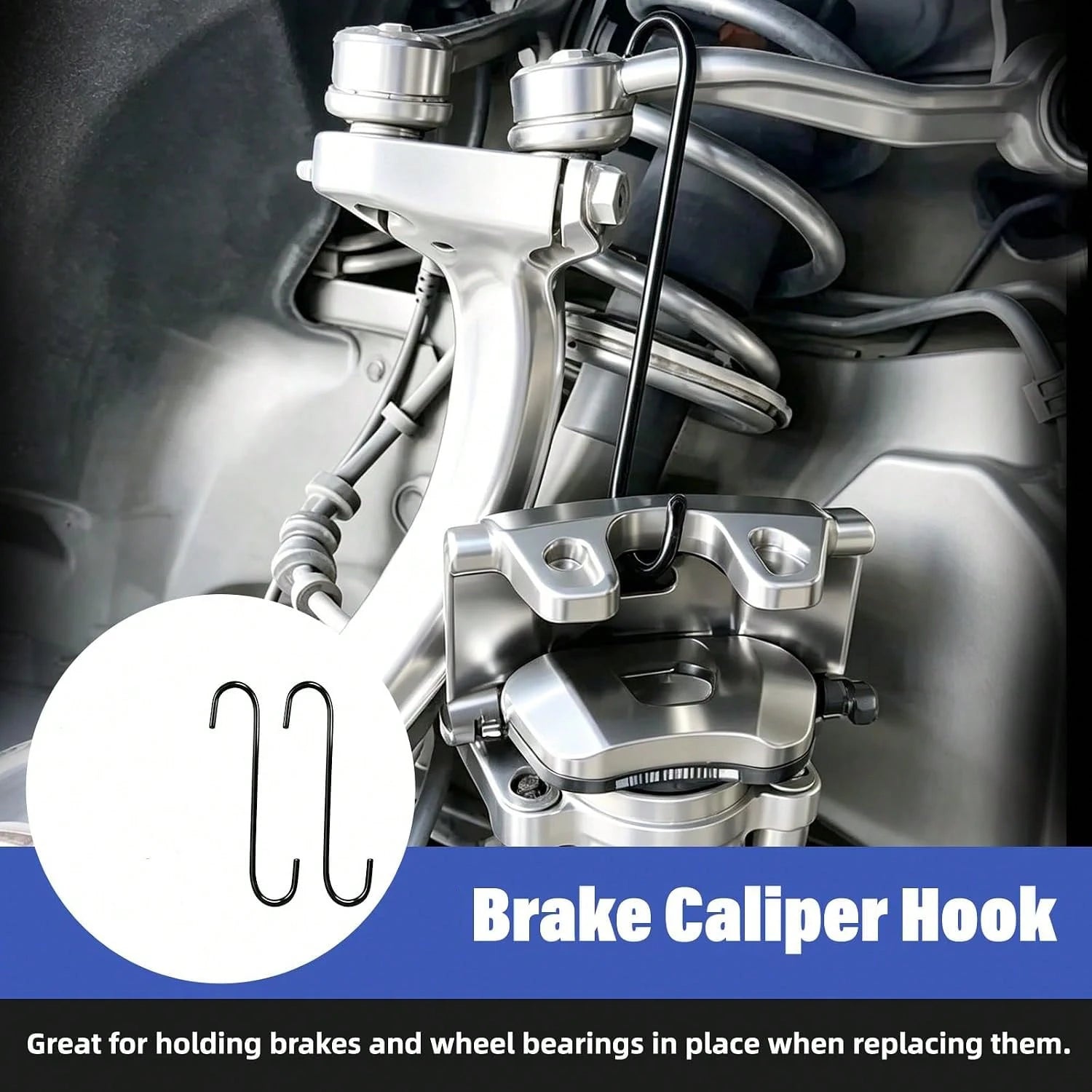 Brake Caliper Press Tool, Ratchet Piston Compressor With 2 Hooks, Universal Disc Brake Spreader Wrench, Easy Automotive Repair Tool For DIY Car Brake Maintenance, Father's Day Gift