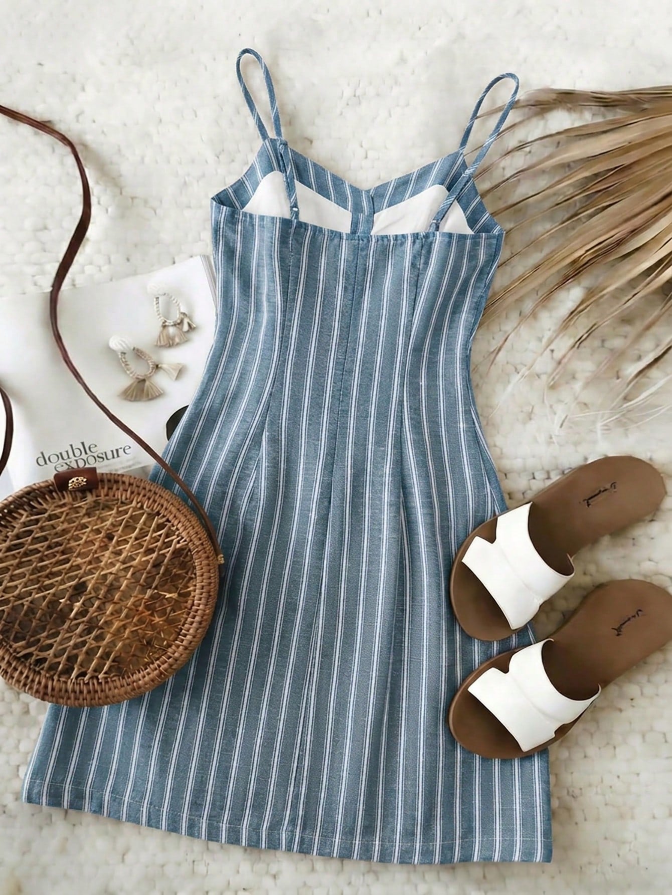 Breezaya Vacation Style Fashion Versatile Urban Business Office Commute Playful Sweet Valentine's Day Date Party Beach Seaside Daily Wear Versatile Casual Elegant Classic Popular Spaghetti Strap V-Nec