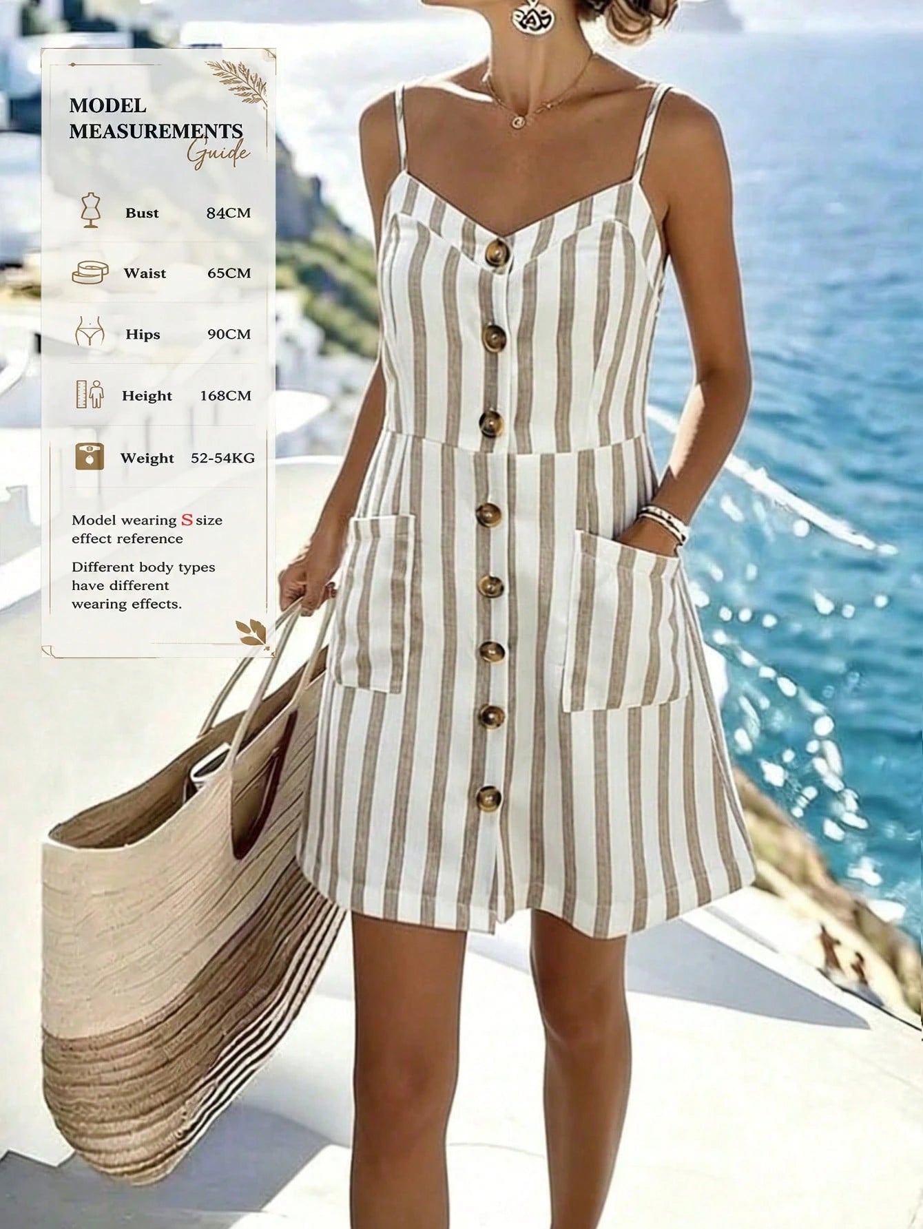 Breezaya Vacation Style Fashion Versatile Urban Business Office Commute Playful Sweet Valentine's Day Date Party Beach Seaside Daily Wear Versatile Casual Elegant Classic Popular Spaghetti Strap V-Nec