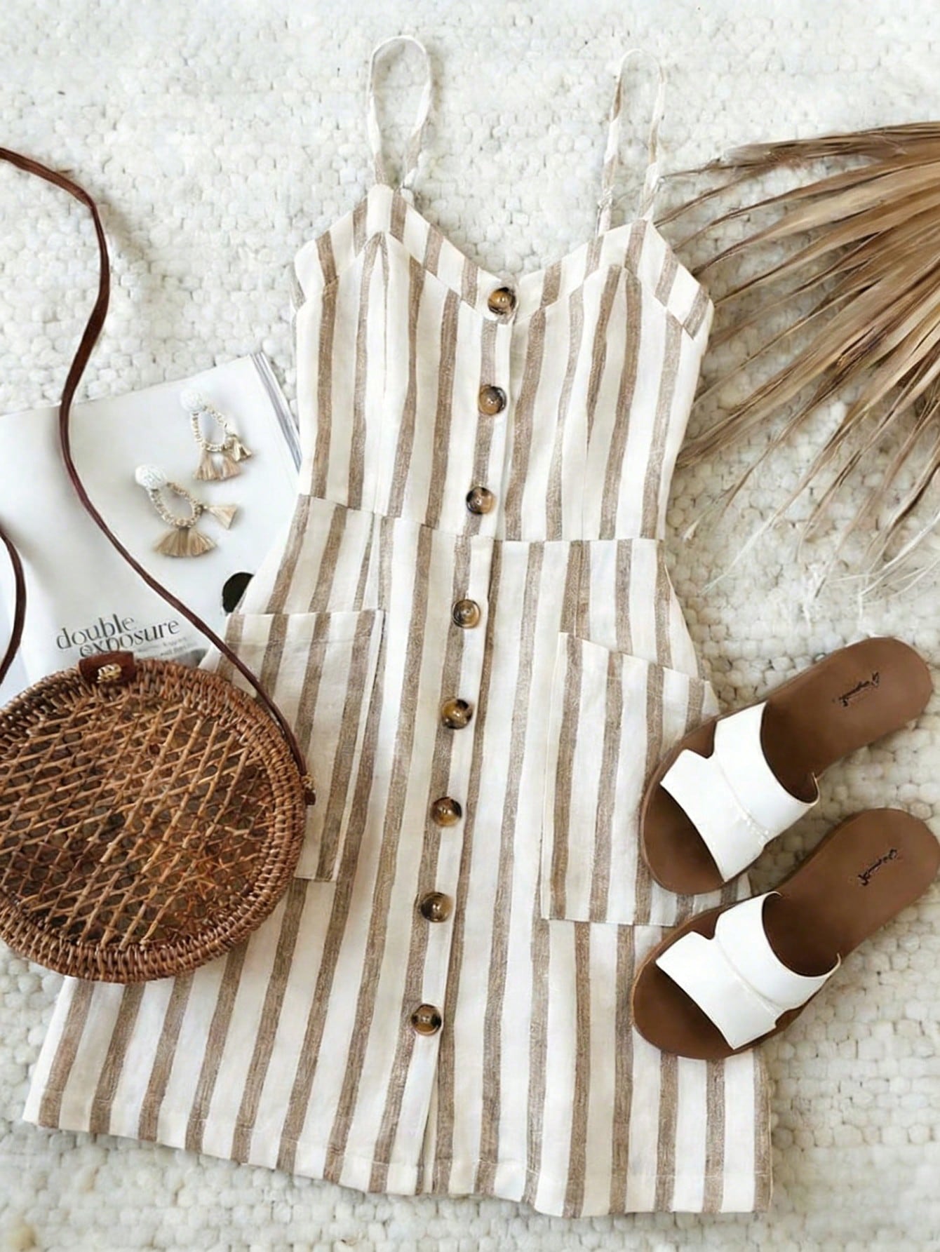 Breezaya Vacation Style Fashion Versatile Urban Business Office Commute Playful Sweet Valentine's Day Date Party Beach Seaside Daily Wear Versatile Casual Elegant Classic Popular Spaghetti Strap V-Nec