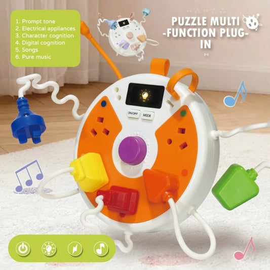 Busy Board Educational Toy With Music- Enlightenment Science And Education Activity Socket Board, Suitable For Early Learning Of Toddlers, With Sockets, Promotes Fine Motor Skill Development- Montes