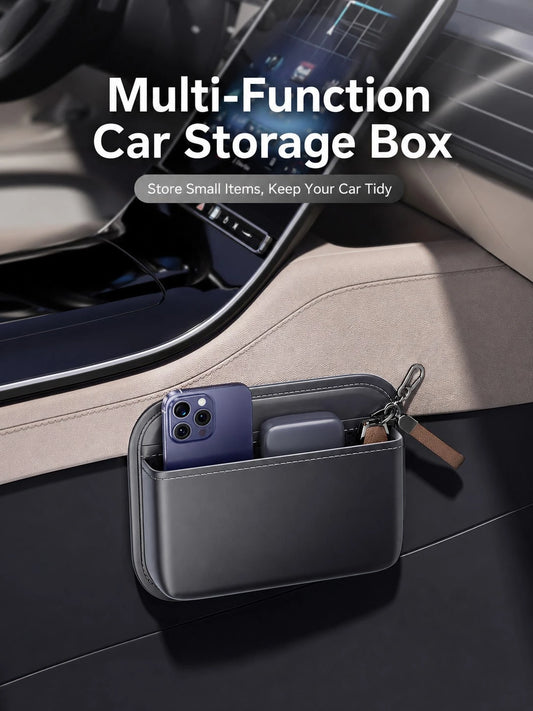 Car Storage Bag, Multi-Purpose Car Console Organizer Pouch, Paste-On Dashboard & Seat Gap Storage Box For Front Driver Passenger Seat, Universal Vehicle Interior Organizer Holder To Keep Car Neat And