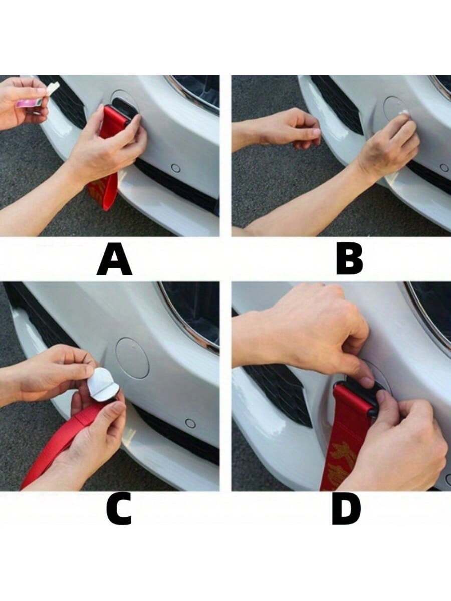 Car Tow Rope Strap Bumper Decorative Ribbon End Hook Towing Modification Exterior Accessory