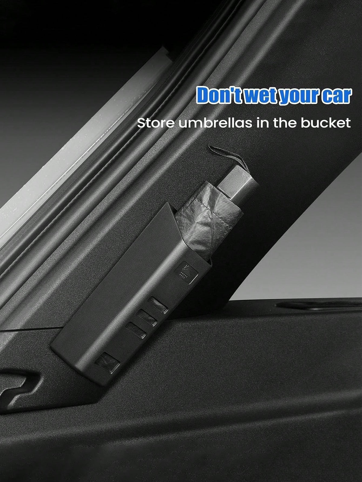 Car Umbrella Bucket Universal Waterproof Leakproof| Vehicle Interior Umbrella Storage For Automotive Sedan SUV RV Trunk