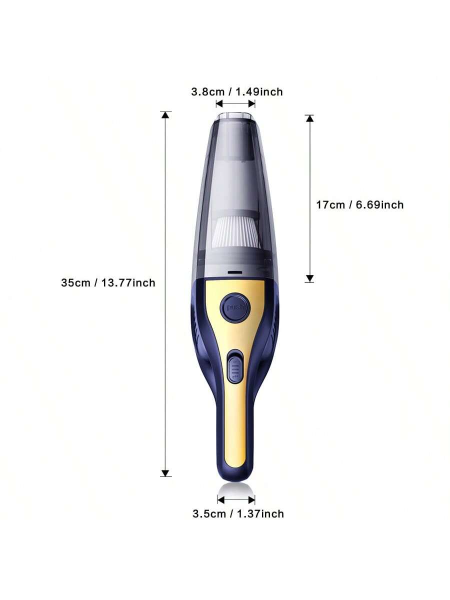 CascadeVac Handy Vacuum Cleaner Handheld Vacuum Cleaner For The Family Car, Powerful Suction USB Charging Mini Cleaning Vacuum Cleaner, Has A Variety Of Accessories For The Car, Home, Office And Other