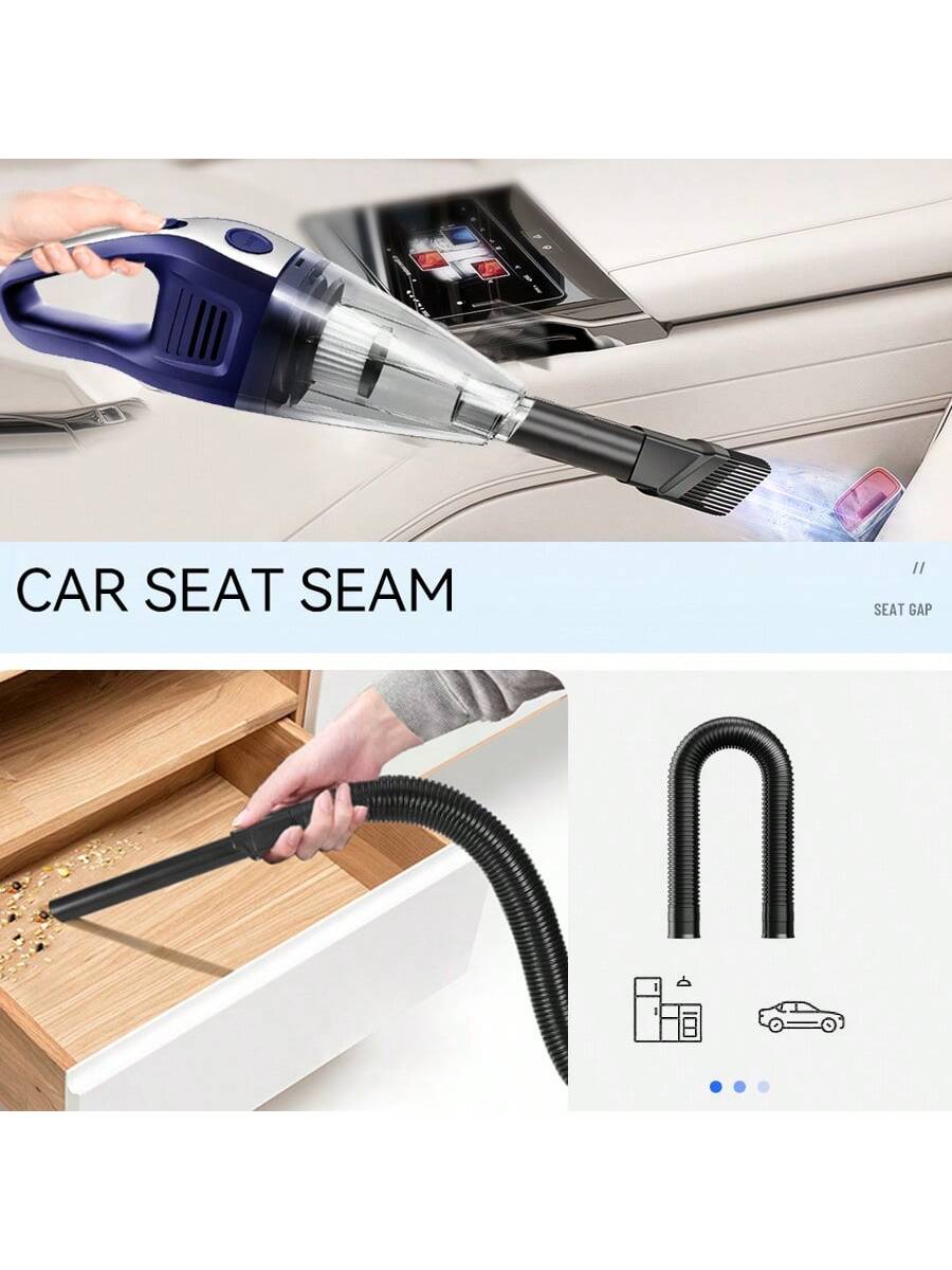 CascadeVac Handy Vacuum Cleaner Handheld Vacuum Cleaner For The Family Car, Powerful Suction USB Charging Mini Cleaning Vacuum Cleaner, Has A Variety Of Accessories For The Car, Home, Office And Other
