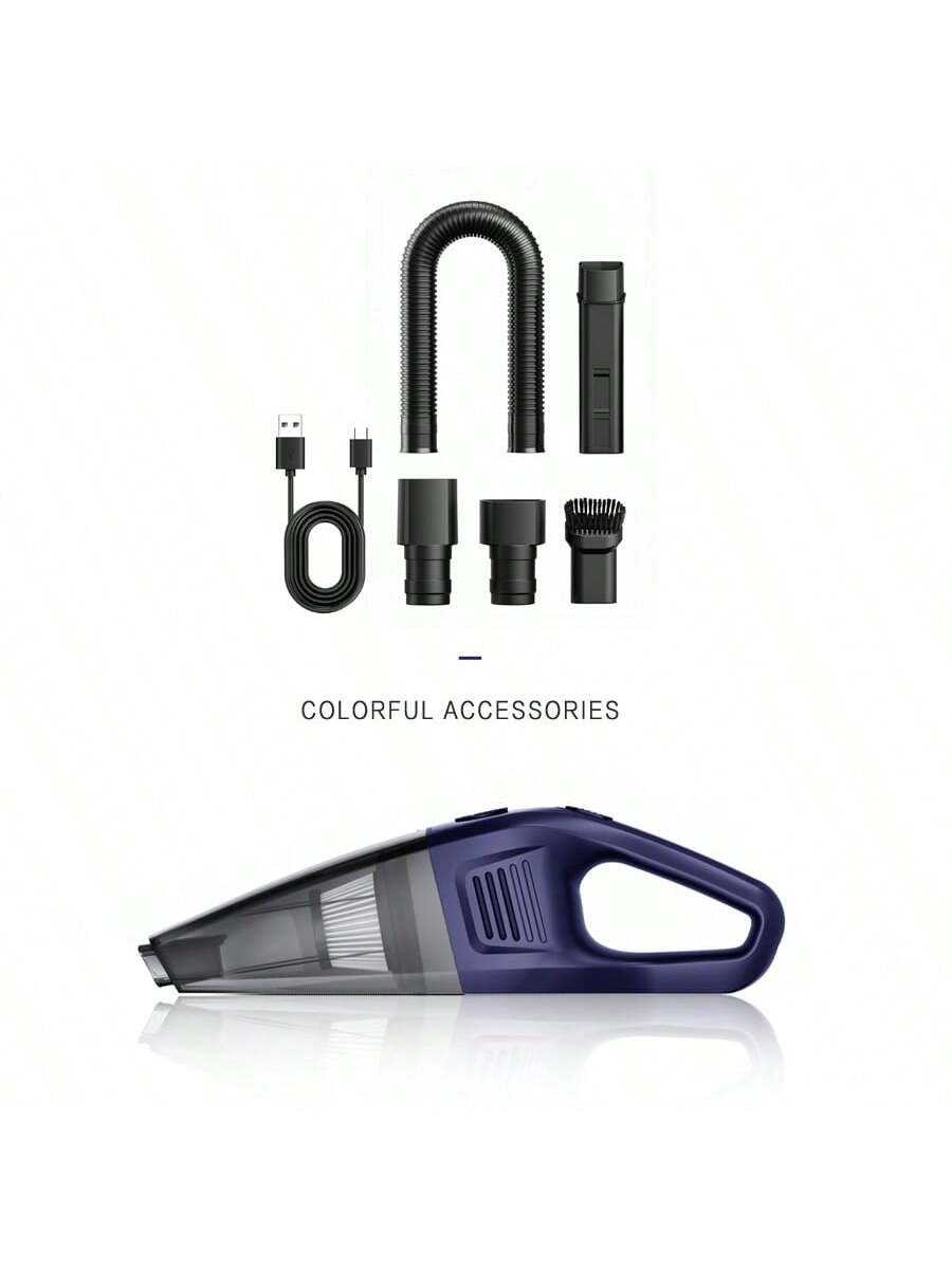 CascadeVac Handy Vacuum Cleaner Handheld Vacuum Cleaner For The Family Car, Powerful Suction USB Charging Mini Cleaning Vacuum Cleaner, Has A Variety Of Accessories For The Car, Home, Office And Other