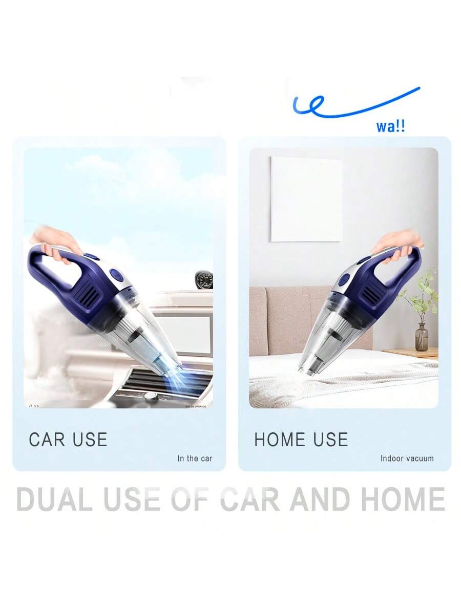 CascadeVac Handy Vacuum Cleaner Handheld Vacuum Cleaner For The Family Car, Powerful Suction USB Charging Mini Cleaning Vacuum Cleaner, Has A Variety Of Accessories For The Car, Home, Office And Other