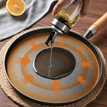 Cast Iron Skillet With Handle, 10.63inch Inch Frying Pan, Suitable Pancakes, Eggs, And Crepes, Durable Non-Stick Cookware, Suitable Induction Cookers, Gas Stoves, Campfires, Breakfast, Barbecue, Campi