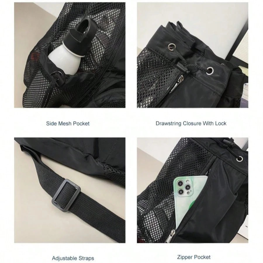 Casual Minimalist Beach Bag, Easy To Carry, Multi-Pocket Design, Multi-Functional Travel Bag, Suitable For Festivals/Holidays/Holidays, Versatile Outdoor Bag, Suitable For Both Men And Women