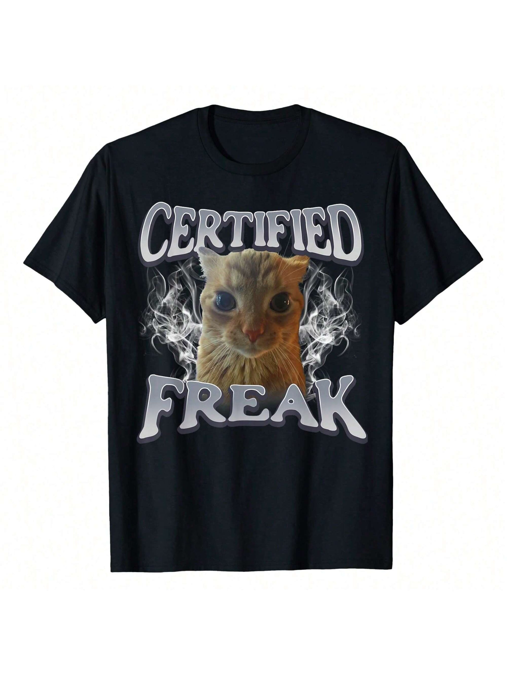 Cat Meme Certified Freak Eat Cement Cursed Cat Funny T-Shirt Plus-Size Women's T-Shirt, The Perfect Holiday Gift