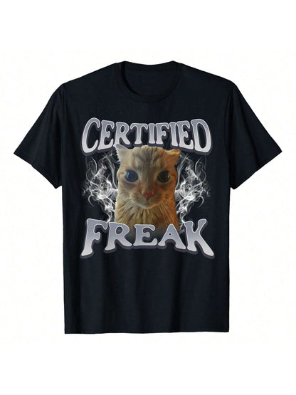 Cat Meme Certified Freak Eat Cement Cursed Cat Funny T-Shirt Plus-Size Women's T-Shirt, The Perfect Holiday Gift