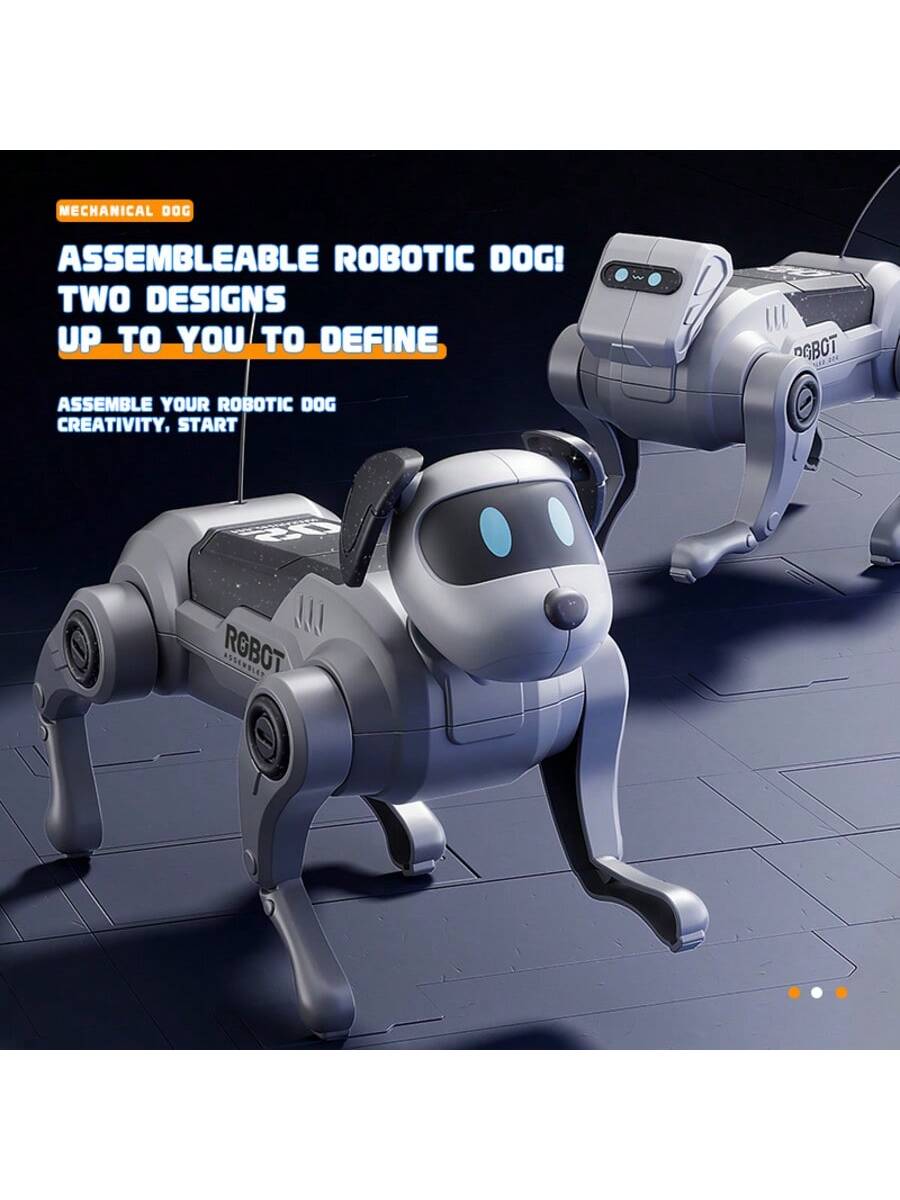 Christmas Robot Dog Gift For Kids, Interactive Robotic Puppy With Voice Control & Remote Life-Like Walking Barking Toy For Boys Girls Age 3-8