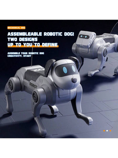 Christmas Robot Dog Gift For Kids, Interactive Robotic Puppy With Voice Control & Remote Life-Like Walking Barking Toy For Boys Girls Age 3-8