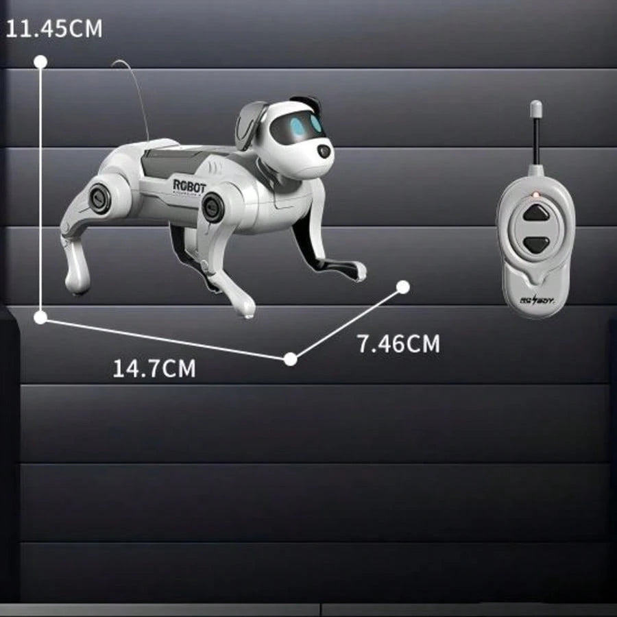 Christmas Robot Dog Gift For Kids, Interactive Robotic Puppy With Voice Control & Remote Life-Like Walking Barking Toy For Boys Girls Age 3-8