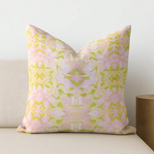 CKnight [Room Decor Pillow]Abstract Watercolor Square Pillow, Preppy Pink Green Cushion, Decorat Throw Pillow, Accent Pillow, Home Decor Pillow Cover, Spun