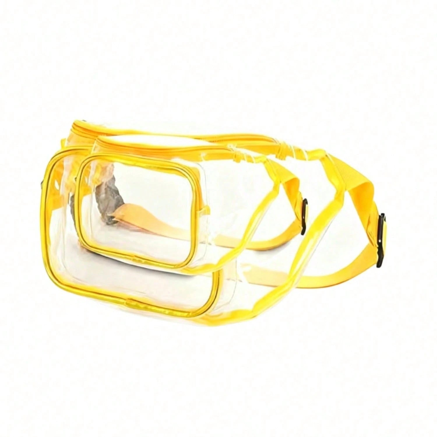 Clear PVC Fanny Pack, Stadium Approved Waterproof Waist Bag & Crossbody Belt Purse With Adjustable Strap, Fashion Small Bum Bag For Concert, Travel