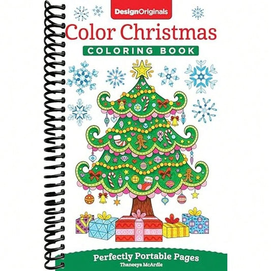 Color Christmas Coloring Book: Perfectly Portable Pages (On-The-Go!) (Design Originals) Holiday Art Designs On Perforated Pages; Convenient 5x8 Size