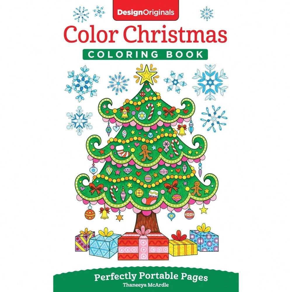 Color Christmas Coloring Book: Perfectly Portable Pages (On-The-Go!) (Design Originals) Holiday Art Designs On Perforated Pages; Convenient 5x8 Size