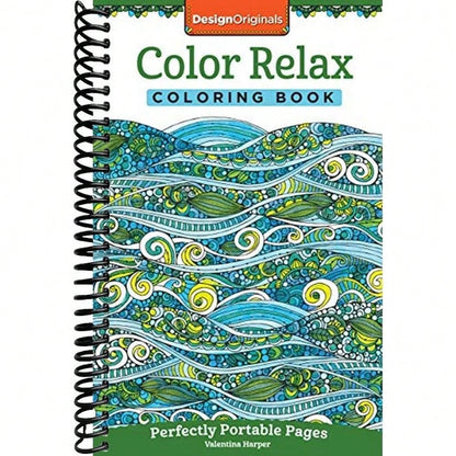 Color Relax Coloring Book: Perfectly Portable Pages (On-The-Go Coloring Book) (Design Originals) Extra-Thick Perforated Pages; Convenient 5x8 Size Is