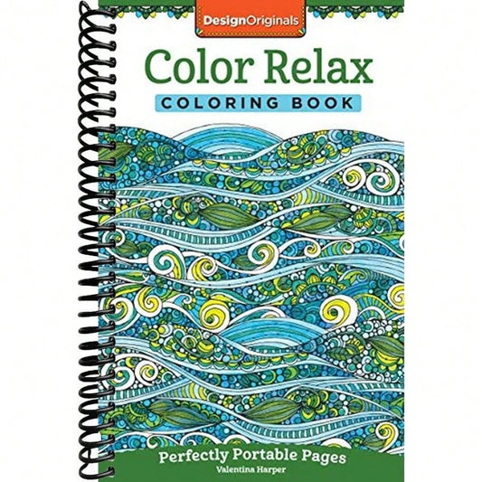 Color Relax Coloring Book: Perfectly Portable Pages (On-The-Go Coloring Book) (Design Originals) Extra-Thick Perforated Pages; Convenient 5x8 Size Is
