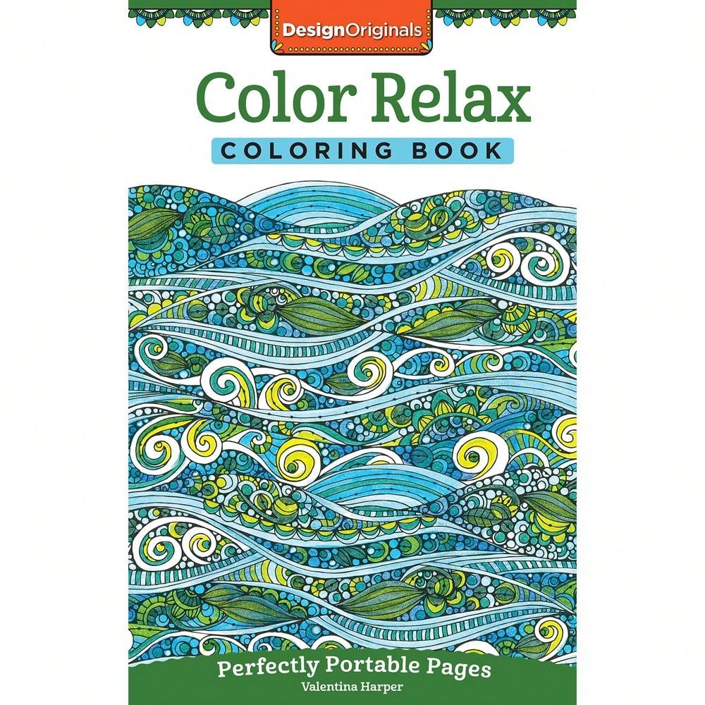 Color Relax Coloring Book: Perfectly Portable Pages (On-The-Go Coloring Book) (Design Originals) Extra-Thick Perforated Pages; Convenient 5x8 Size Is