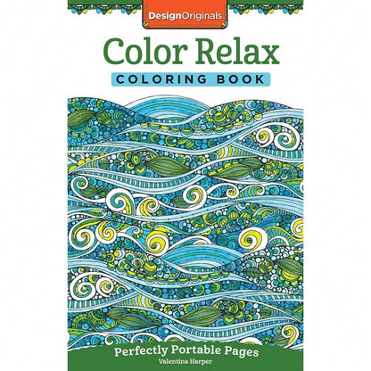 Color Relax Coloring Book: Perfectly Portable Pages (On-The-Go Coloring Book) (Design Originals) Extra-Thick Perforated Pages; Convenient 5x8 Size Is