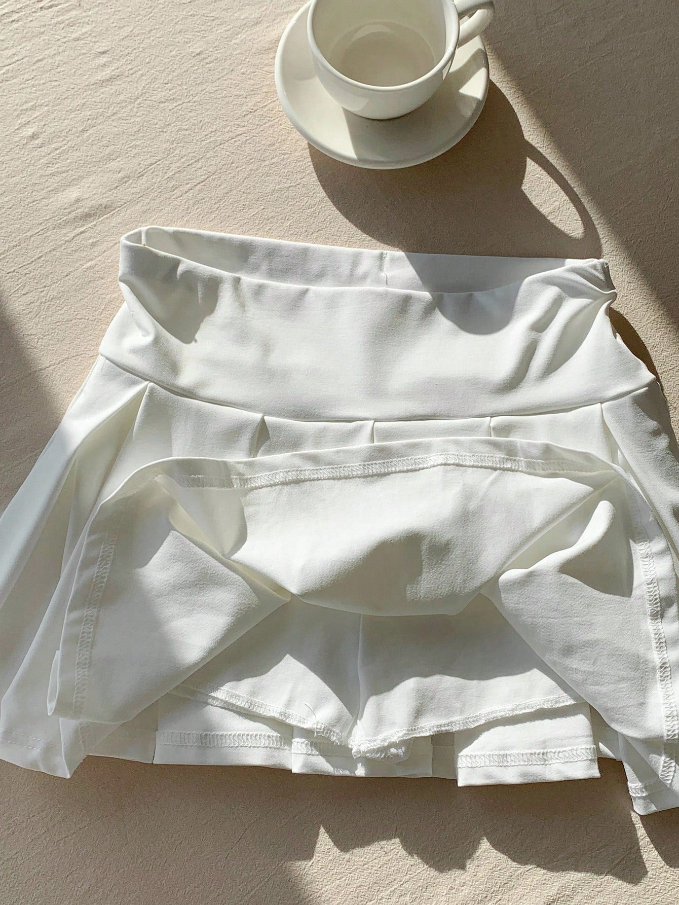 Comfortcana Casual Versatile Solid Color Sports Mini Pleated Skirt