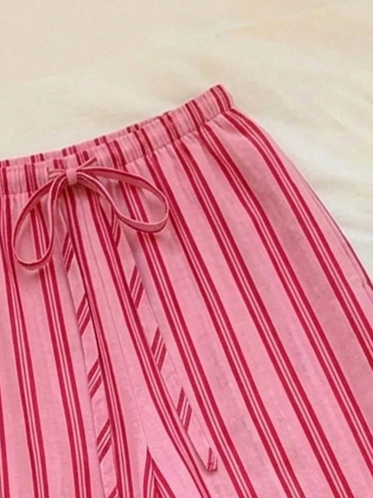 Comfortcana Women's Casual Waist Tie Straight Leg Pants, Colorful Stripes, Street Style, Suitable For Daily Commute, Dating, Gathering, Autumn/Winter, Summer, Party, Wedding, Beach, Graduation Ceremon
