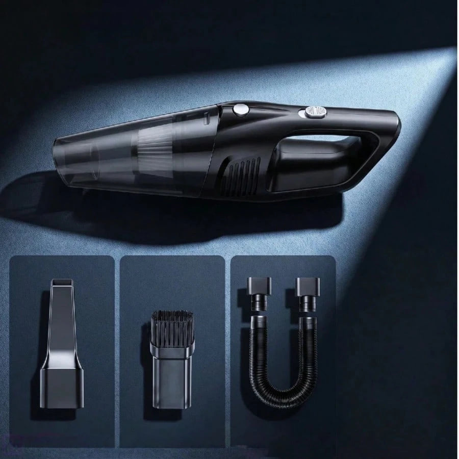Cordless Car Vacuum Cleaner With Powerful Suction; Features Low-Noise Operation And Multiple Attachments; Suitable For Cleaning Car Interiors, Home Spaces, And Pet Messes.