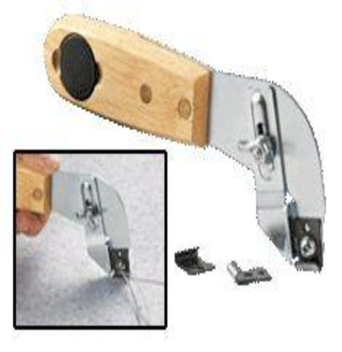 Crain 955 Pull Hand Groover tool for vinyl and linoleum floor seam preparation