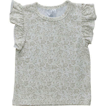 Cream Vines Ruffle Tee