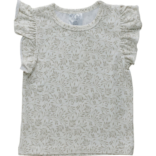 Cream Vines Ruffle Tee