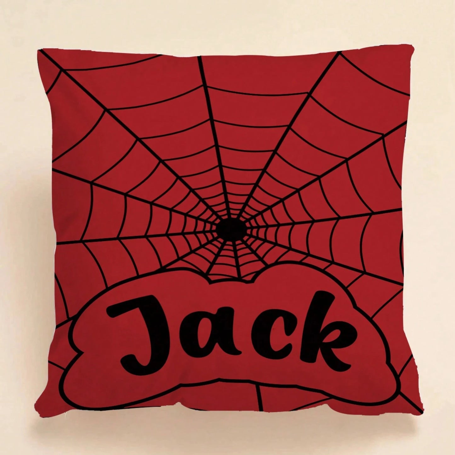 Custom Spider Web Personalized Text Pillow Case Soft Comfortable Cushion Covers Perfect Birthday Gifts Family Daily Wedding Graduation Souvenir Sofa Bed Car Bedroom Living Room Office Christmas Hallo
