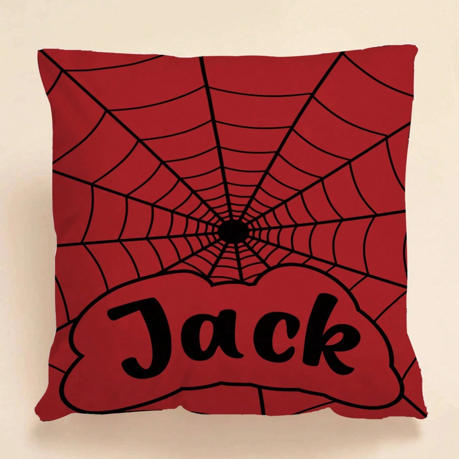 Custom Spider Web Personalized Text Pillow Case Soft Comfortable Cushion Covers Perfect Birthday Gifts Family Daily Wedding Graduation Souvenir Sofa Bed Car Bedroom Living Room Office Christmas Hallo