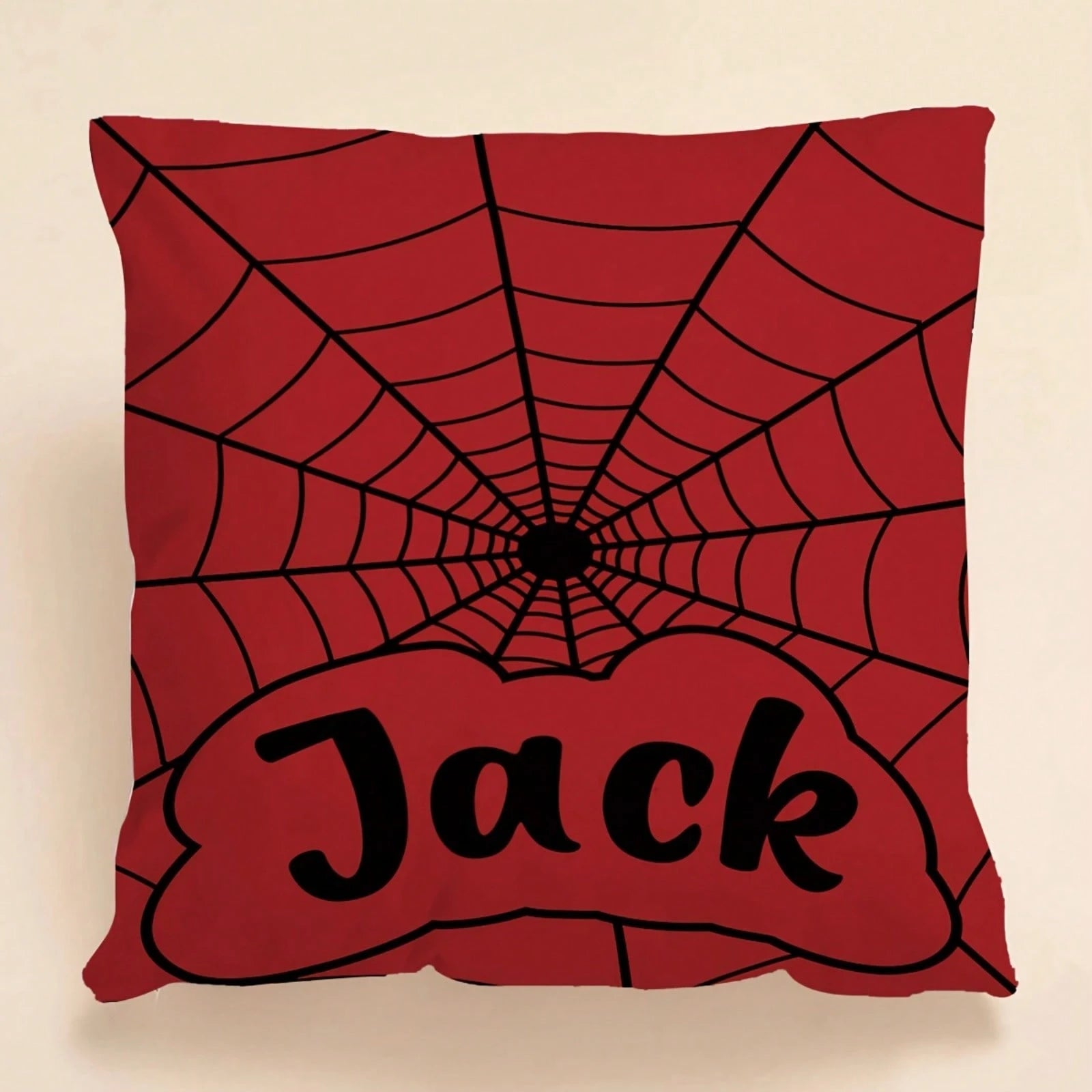 Custom Spider Web Personalized Text Pillow Case Soft Comfortable Cushion Covers Perfect Birthday Gifts Family Daily Wedding Graduation Souvenir Sofa Bed Car Bedroom Living Room Office Christmas Hallo