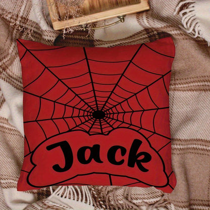 Custom Spider Web Personalized Text Pillow Case Soft Comfortable Cushion Covers Perfect Birthday Gifts Family Daily Wedding Graduation Souvenir Sofa Bed Car Bedroom Living Room Office Christmas Hallo