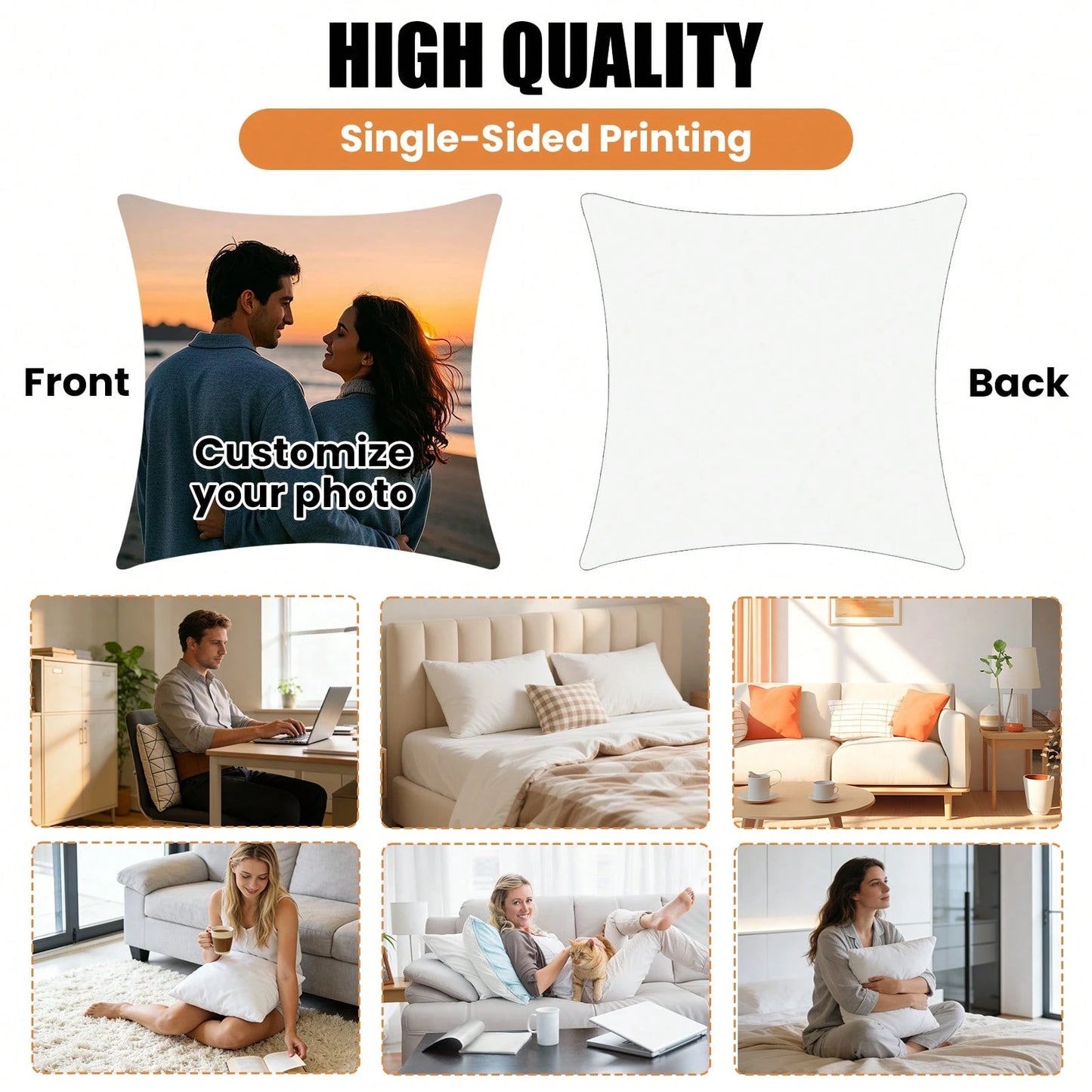 Custom Spider Web Personalized Text Pillow Case Soft Comfortable Cushion Covers Perfect Birthday Gifts Family Daily Wedding Graduation Souvenir Sofa Bed Car Bedroom Living Room Office Christmas Hallo