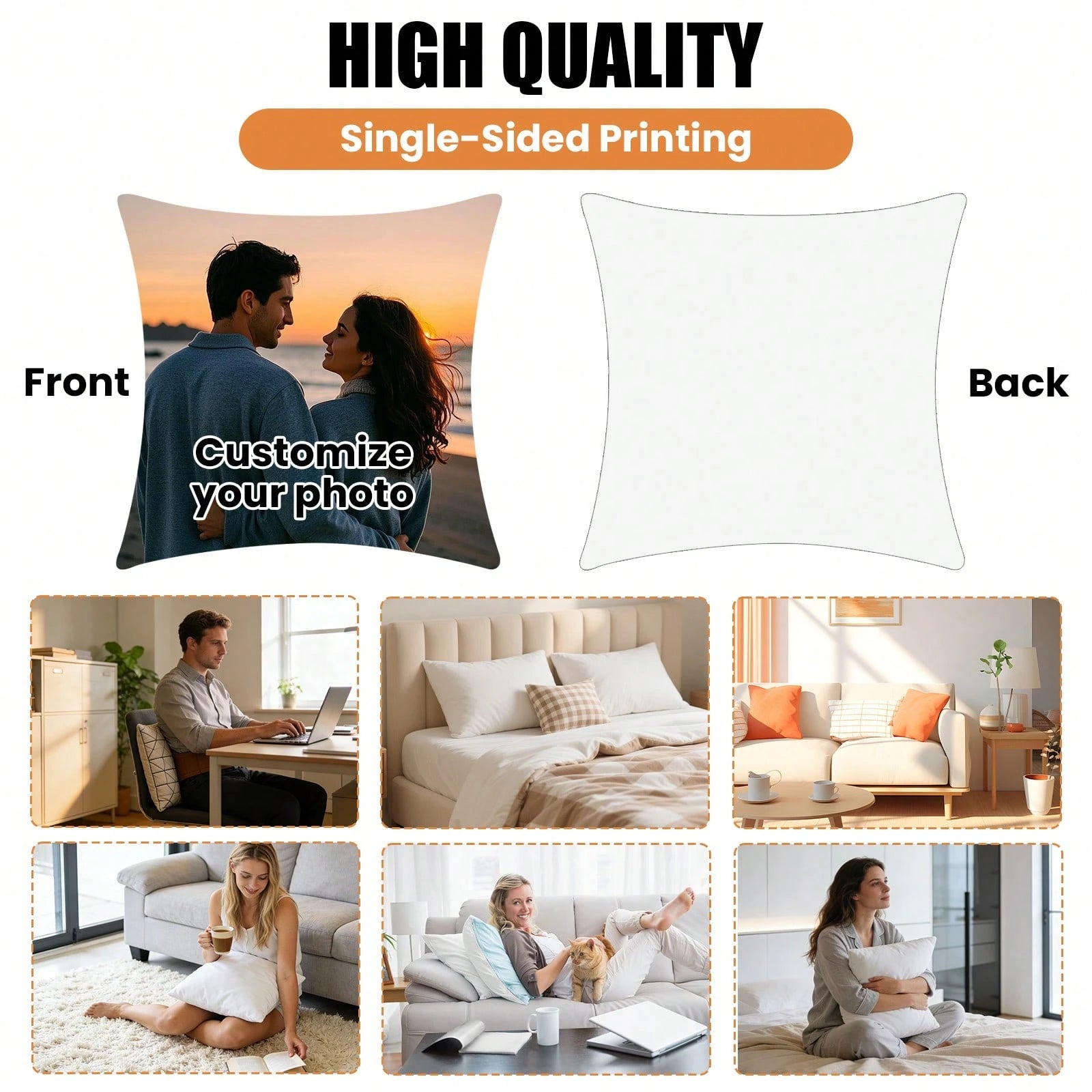 Custom Spider Web Personalized Text Pillow Case Soft Comfortable Cushion Covers Perfect Birthday Gifts Family Daily Wedding Graduation Souvenir Sofa Bed Car Bedroom Living Room Office Christmas Hallo