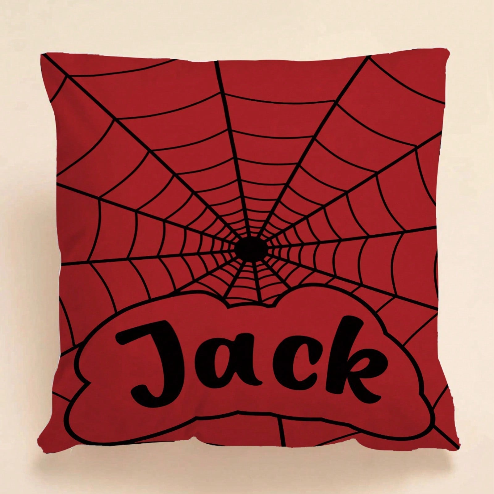 Custom Spider Web Personalized Text Pillow Case Soft Comfortable Cushion Covers Perfect Birthday Gifts Family Daily Wedding Graduation Souvenir Sofa Bed Car Bedroom Living Room Office Christmas Hallo